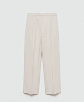 Mango Women's Pleat Straight Trousers