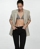 Mango Women's Sienna Flare Crop Jeans