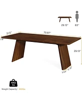 Tribesigns 70.9-Inch All Wood Executive Desk, Large Home Office Computer Desk, Industrial Business Style Solid Study Writing Table, Workstation Furnit