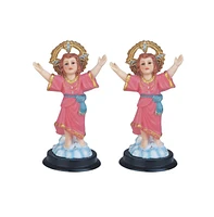 Fc Design "2-pc Set" 5"H Holy Child Santo Divino Nino Statue Divine Child Jesu Holy Figurine Statue Ornament Home Room Office Decor and Perfect Ideas