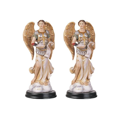 Fc Design "2-pc Set" 5"H Archangel Gabriel Statue The Messenger Angel Holy Figurine Statue Ornament Home Room Office Decor and Perfect Ideas for House