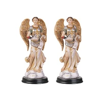 Fc Design "2-pc Set" 5"H Archangel Gabriel Statue The Messenger Angel Holy Figurine Statue Ornament Home Room Office Decor and Perfect Ideas for House