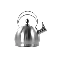 Slickblue 3 Quart Stainless Steel Whistling Teapot Kettle with Flip Spout and Lid