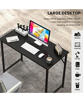 Gouun L-Shaped Computer Desk with Large Desktop and Sturdy Metal Frame for Home and Office