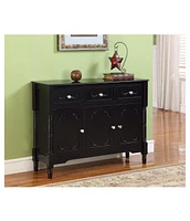 Slickblue Solid Wood Finish Sideboard Console Table with Storage Drawres