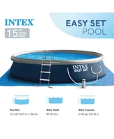 Intex Easy Set 15' x 42" Round Inflatable Outdoor Above Ground Swimming Pool Set