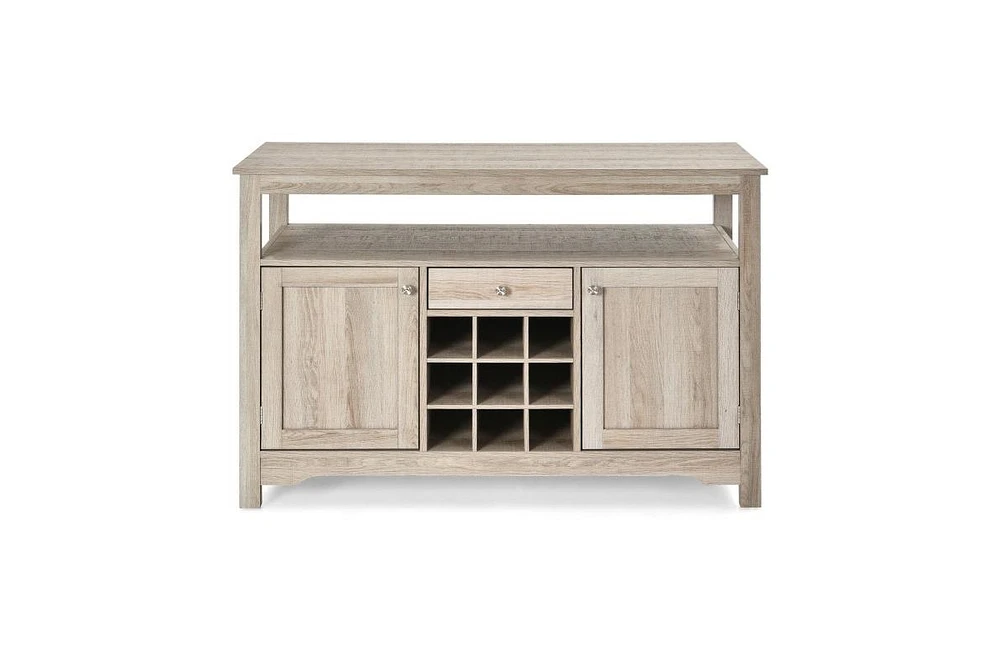 Slickblue Buffet Server 9 Bottle Wine Cabinet Console