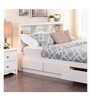 Slickblue Wood Finish Bookcase Headboard for Functional and Chic Bedroom Design