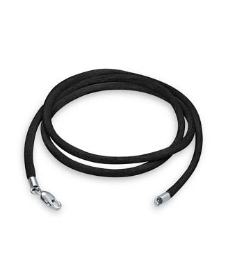 Bling Jewelry Black Satin Silk Cord Necklace with Silver Lobster Clasp