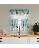 No. 918 Holiday Wonderland Semi-Sheer Rod Pocket Kitchen Curtain Valance