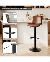 gaomon Bar Stool Set of 4, Adjustable Swivel Barstools, Modern Kitchen Stools, Design Chairs for Island, Dining Room, Home