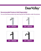 DeerValley 19" White Vitreous China Rectangular Vessel Bathroom Sink with Top Black Trim