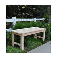 Slickblue Outdoor Patio Backless Cedar Wood 4-ft. Garden Bench