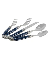 French Home Laguiole Connoisseur 20-Piece 18/10 Stainless-Steel Flatware Set with Handles