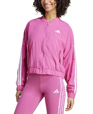 adidas Women's Essentials 3-Stripes Lifestyle Bomber Jacket