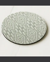 Chilewich Martha Stewart Boxwood Set of 4 Round Coasters