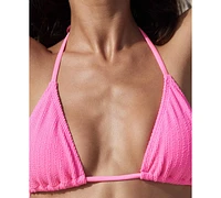 Cotton On Women's Crinkled Slider Triangle Bikini Top