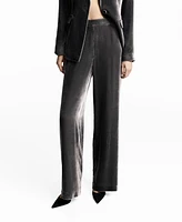 Mango Women's Velvet Suit Trousers