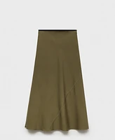 Mango Women's Satin Midi Skirt