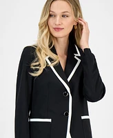 Kasper Women's Framed Two-Button Blazer, Regular and Petite Sizes