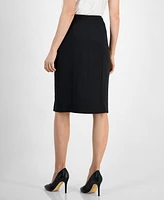 Kasper Women's Stretch Crepe Paneled Pencil Skirt, Regular & Petite Sizes