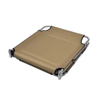 vidaXL Foldable Sunlounger with Head Cushion Adjustable Backrest Taupe