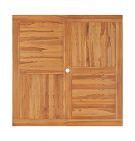 vidaXL Garden Table 47.2"x47.2"x29.5" Solid Teak Wood
