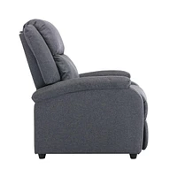 Recliner Chair Dark Gray Fabric