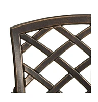 vidaXL 3 Piece Bistro Set Cast Aluminum Bronze