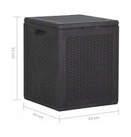 vidaXL Patio Storage Box gal Pp Rattan