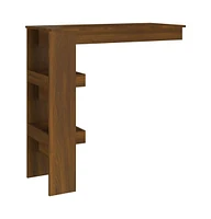 vidaXL Wall Bar Table Brown Oak 40.2"x17.7"x40.7" Engineered Wood