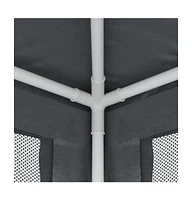 Party Tent with 4 Mesh Sidewalls Anthracite 13.1'x13.1' Hdpe