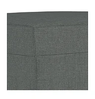 vidaXL Footstool Dark Gray 23.6"x19.7"x16.1" Fabric