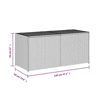 vidaXL Garden Storage Box Gray 74.8 Gal Poly Rattan