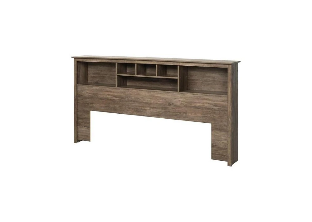 Slickblue Bookcase Headboard with Adjustable Shelves - Perfect for Organizing Books and Decor