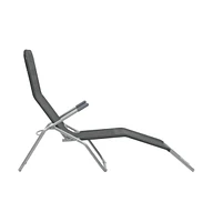 vidaXL Folding Sun Loungers 2 pcs Textilene Anthracite
