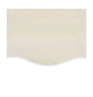 vidaXL Awning Top Sunshade Canvas Cream 13.1'x9.8' (Frame Not Included)
