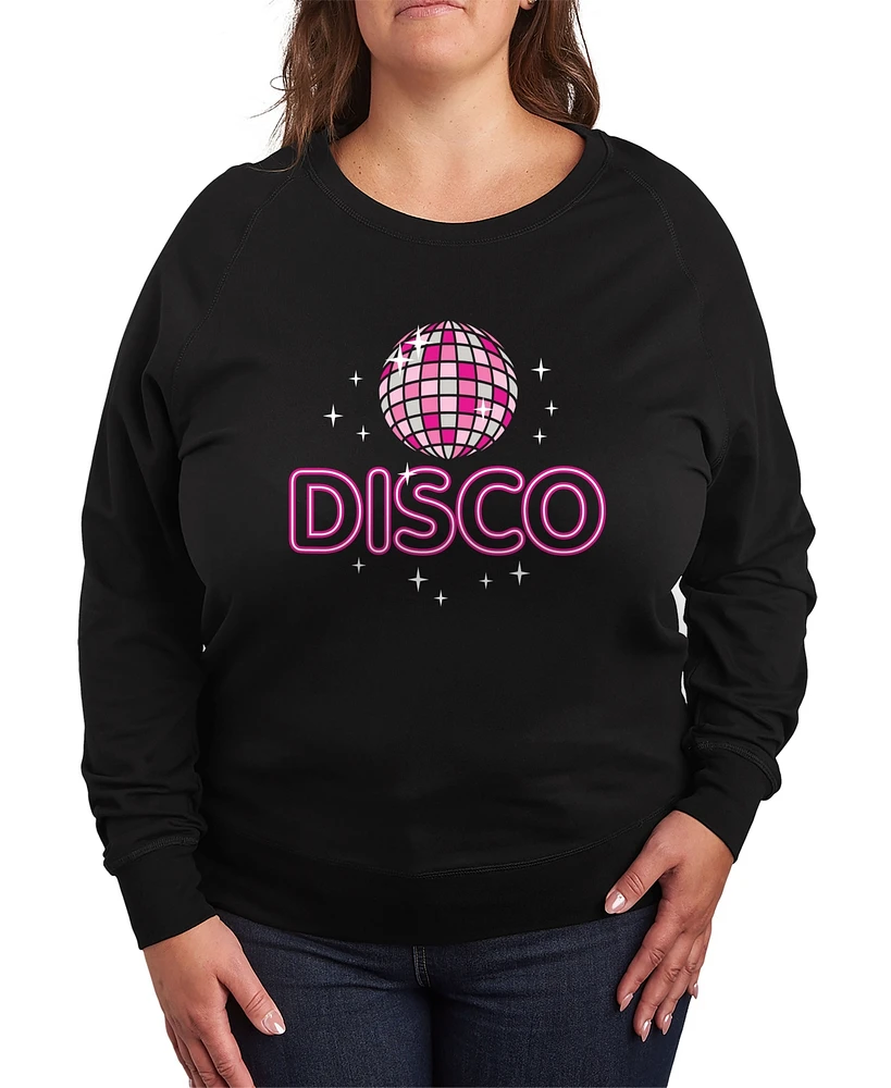 Hybrid Apparel Plus Disco Ball Graphic Crew Neck Top