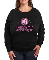 Hybrid Apparel Plus Disco Ball Graphic Crew Neck Top