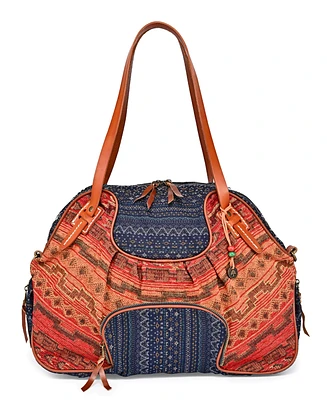 Tsd Brand Tribal Secret Jacquard Satchel Bag