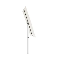 vidaXL Garden Parasol with Aluminum Pole 6.6'x4.9' Sand White