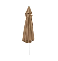 vidaXL Garden Parasol with Metal Pole 153.5" Taupe