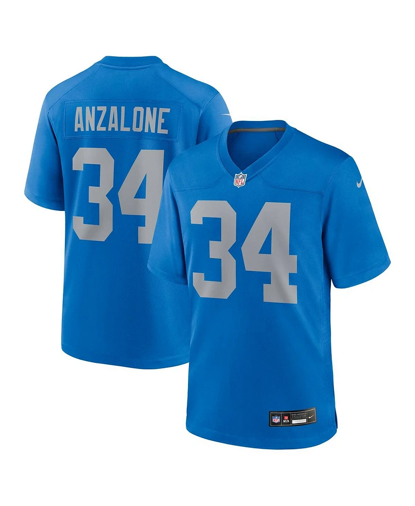 Nike Men's Alex Anzalone Blue Detroit Lions Alternate Game Jersey