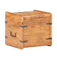 Chest 15.7"x15.7"x15.7" Solid Acacia Wood