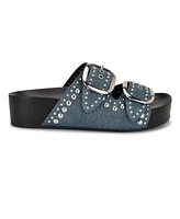Nine West Women's Flinne Studded Double Buckle Sandals