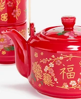 Lunar New Year Ceramic Tea Pot & Cups Set, Exclusively at Macy's