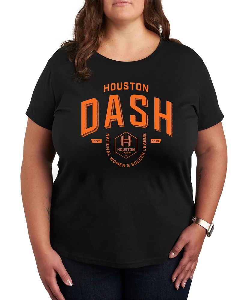 Hybrid Apparel Plus Trendy Houston Dash Graphic Crew Neck T-Shirt