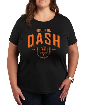 Hybrid Apparel Plus Trendy Houston Dash Graphic Crew Neck T-Shirt