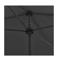 vidaXL Beach Parasol Anthracite 78.7"x49.2"