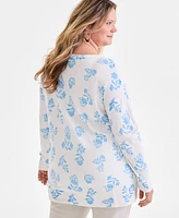 Style & Co Plus Printed Tunic Sweater Exclusively at Macy's